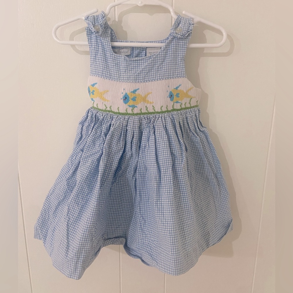 Carriage Boutique Blue and White Gingham Dress